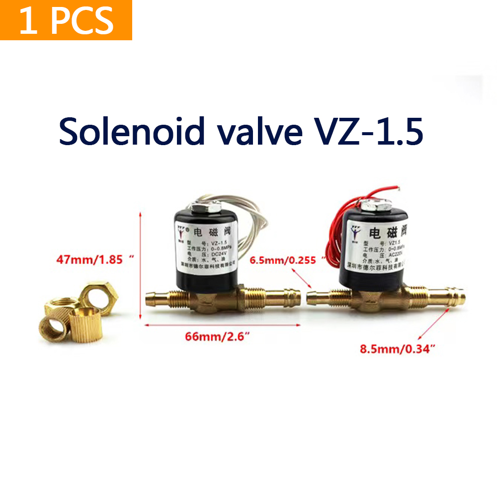 TIG Argon welding machine solenoid valve TIG Welding VZ-1.5 AC DC 24V 36V 220V 2 position 2 way solenoid valve