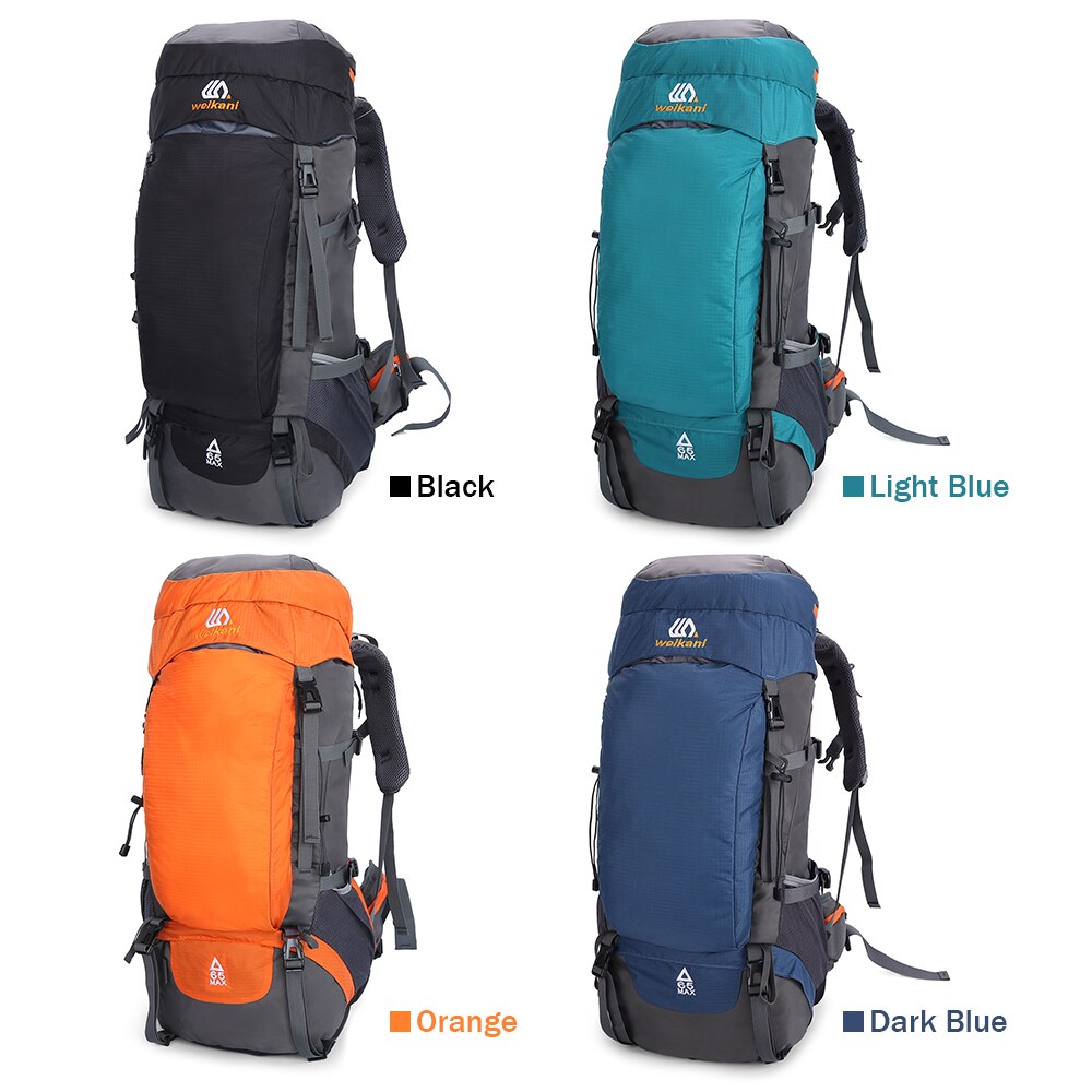 65L Large Capacity Hiking Backpack Waterproof Outdoor Sport Travel Daypack for Men Women Camping Trekking Touring Large Capacity