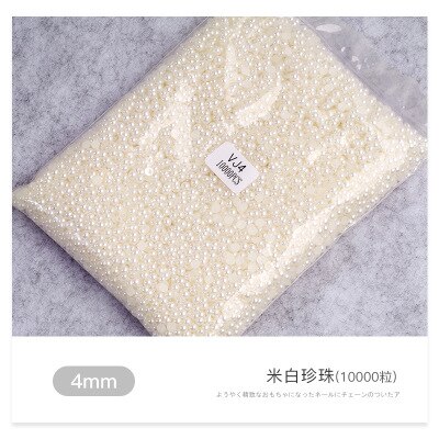 1 sac/10000 pièces Mix tailles blanc Nail Art conseils demi/rond perles 3D ongles perles strass décoration Salon de beauté manucure approvisionnement: 11