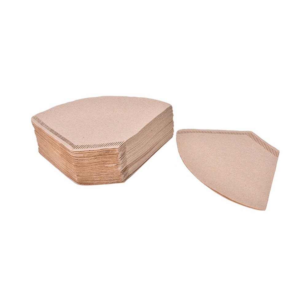 100pcs Coffee Filter Paper Sector Filter Paper Filter Bowl Filter Paper Sector Coffee Filter Paper