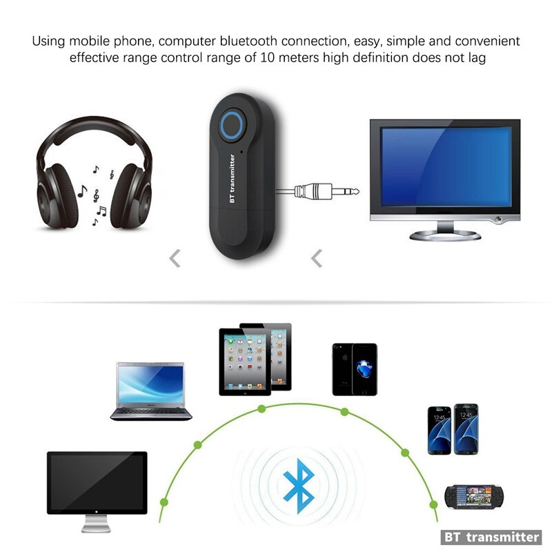 Transmisor de Audio GT-09S 5,0, adaptador de Audio inalámbrico, transmisor de música estéreo para Tv, Pc, reproductor de MP3