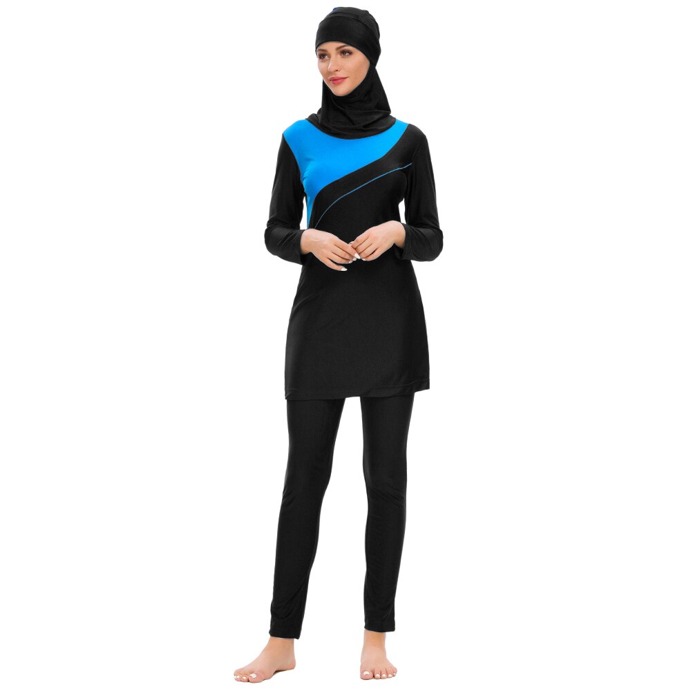 YONGSEN Modest Swimsuit Muslim Swimwear Women Full Cover Long Sleeve Swimsuit Islamic Hijab Islam Bathing Suit Burkinis XL