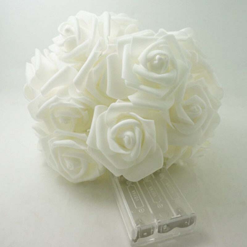 1.9m 9 ledet rose blomst ledet lysstreng lys til jul bryllup hagefest valentinsdag dekorasjon