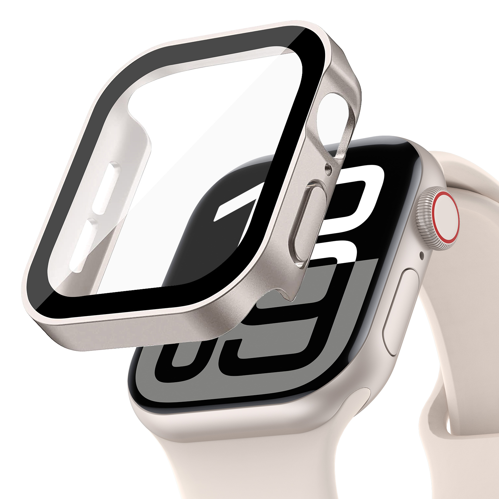 Waterproof Case for Apple Watch 10 46mm 42mm Accessories Straight Edge Screen Protector glass+Cover iWatch series 10 46 mm 42 mm: P12/613 / 2 - 3.9 Inches