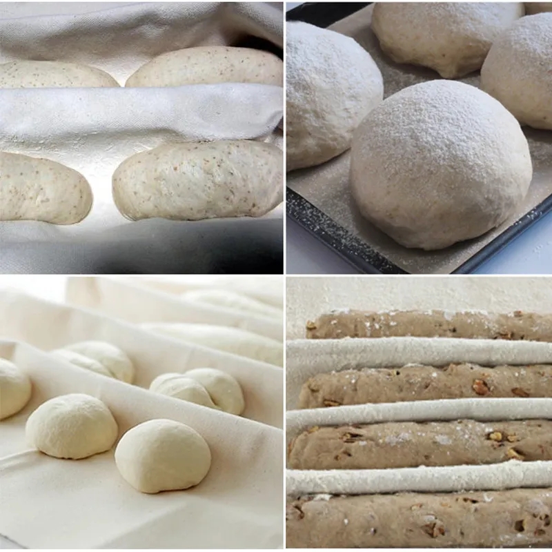 Holaroom Fermentierter Leinen Tuch Teig Bäcker Pfannen Beweist Brot Stangenbrot Flachs Tuch Backen matt Gebäck Backen Küche Werkzeuge