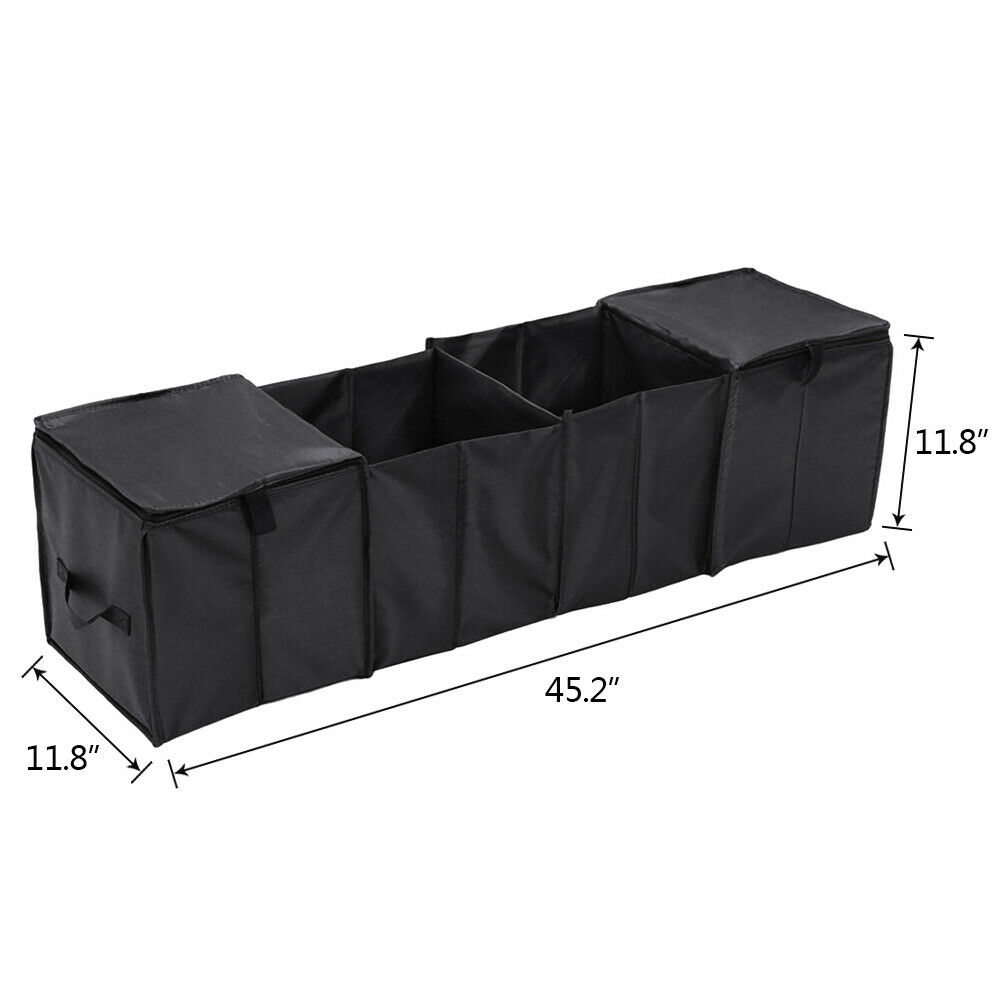 Collapsible Car Trunk Organizer Cargo Storage Van Truck Bag Foldable w/ Cool Bag