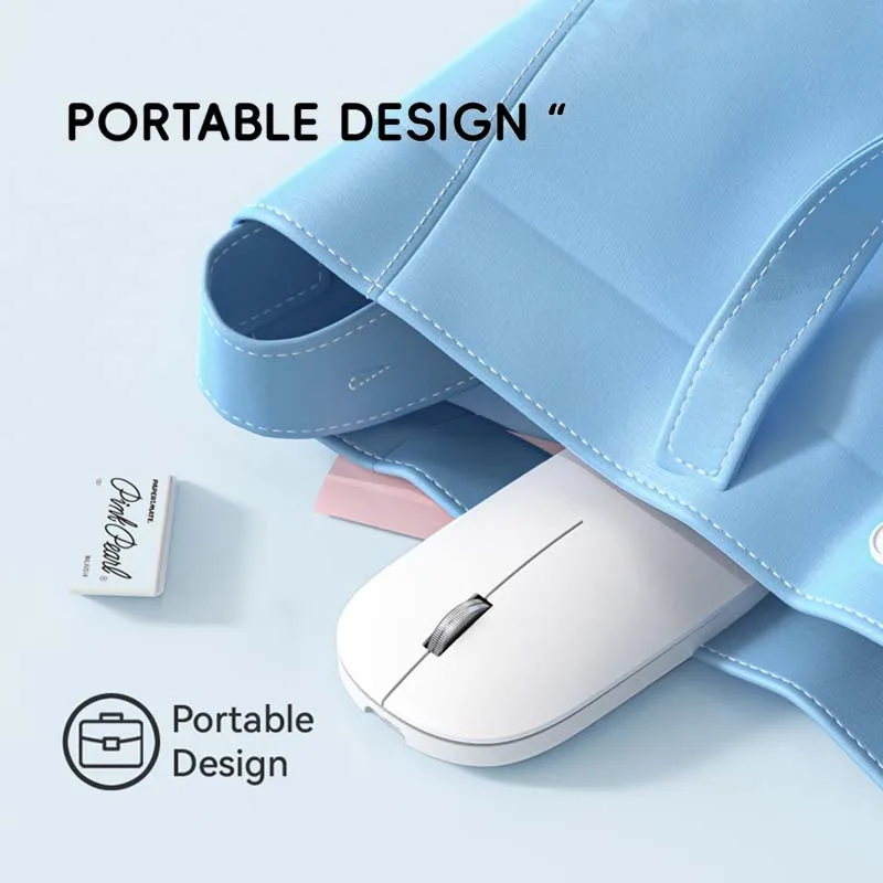 Xiaomi Wireless Bluetooth Mouse Dual Mode DPI Adjustable 2.4G Type-C Rechargeable Silent Ergonomic Morandi Portable Office Mouse