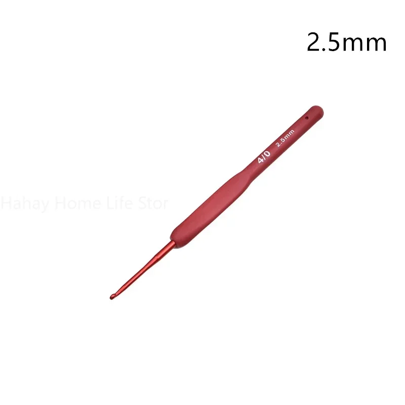 Ganchos para tejer suéter de ganchillo, manualidades hechas a mano, herramientas de costura de tulipán de aluminio, gancho de ganchillo rojo, mango esmerilado de silicona TPR: Verde militar