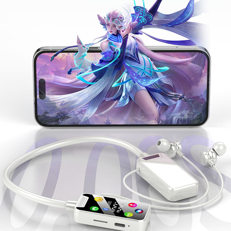Auriculares inalámbricos Bluetooth 5,4, cascos con pantalla LED HD para colgar en el cuello, auriculares con sonido HiFi, auriculares inalámbricos con banda para el cuello, juego deportivo