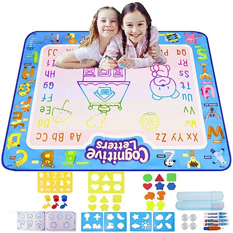 Lapsi taika aqua doodle vesi piirustusmatto piirustuslauta matto värikirja lapset koulutuslelut lapsille lelumaalaussetti: Kohta 04 l100cm w80cm