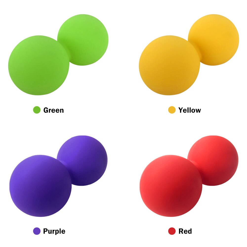 Yoga Peanut Massage Balls Double Lacrosse Ball Exercise Ball Silicone Deep Tissue Massage Muscle Mobility Ball Fitness Equipment