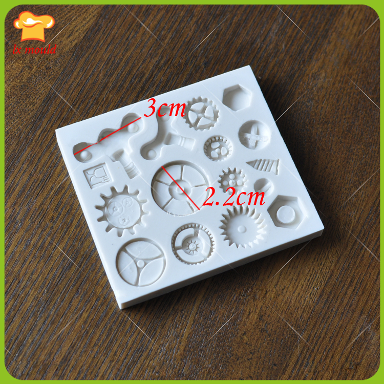 molde de silicona fondant de grado alimenticio molde de moldeo de silicona ritmo seco maquinaria Industrial elegir una variedad de temas herramientas para pasteles