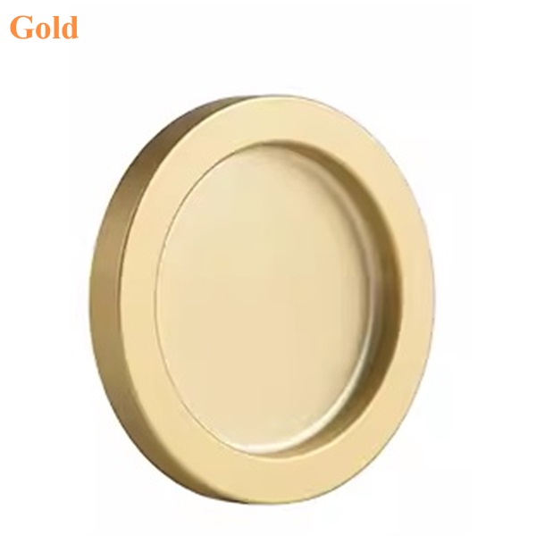 Poignée ronde ronde en aluminium pour porte coulissante en verre, or noir mat, 4 pièces: Bronze