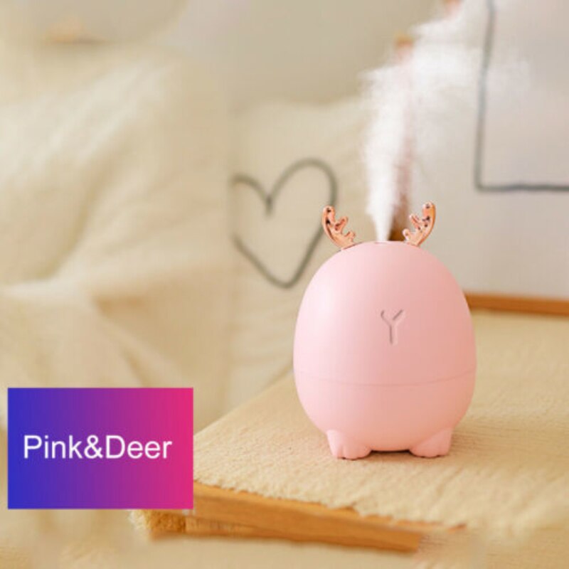 M7 kleine bären, entzückendes haustier, luftbefeuchter, haushalt, büro, mini-aromatherapie, ätherisches öl, desktop-stummschaltung, usb-zerstäuber 300/320 ml: 320ml rosa y