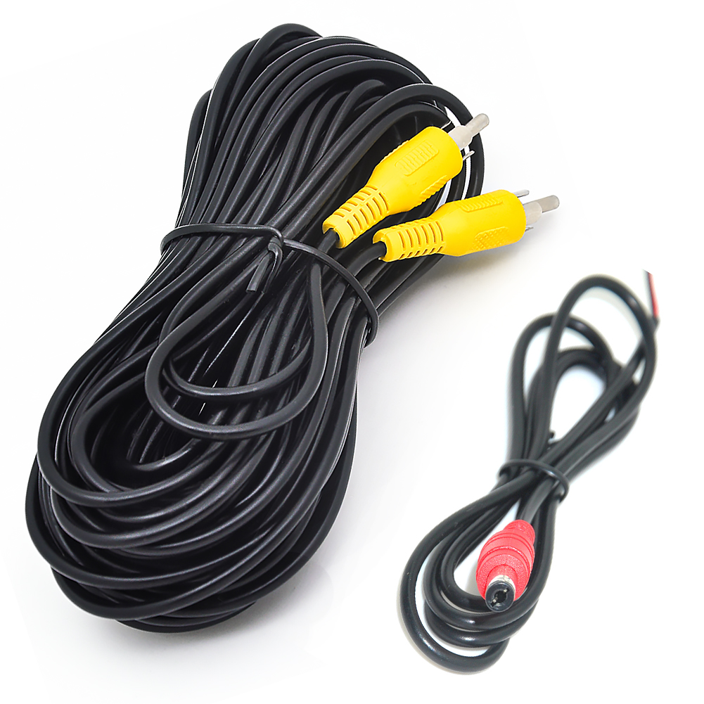 6-20 M RCA Video Kabel mit Energie Linie Für Auto Parkplatz Rückansicht Rückansicht Kamera Anschließen Auto Monitor DVD Abzug Kabel Optional: Blau