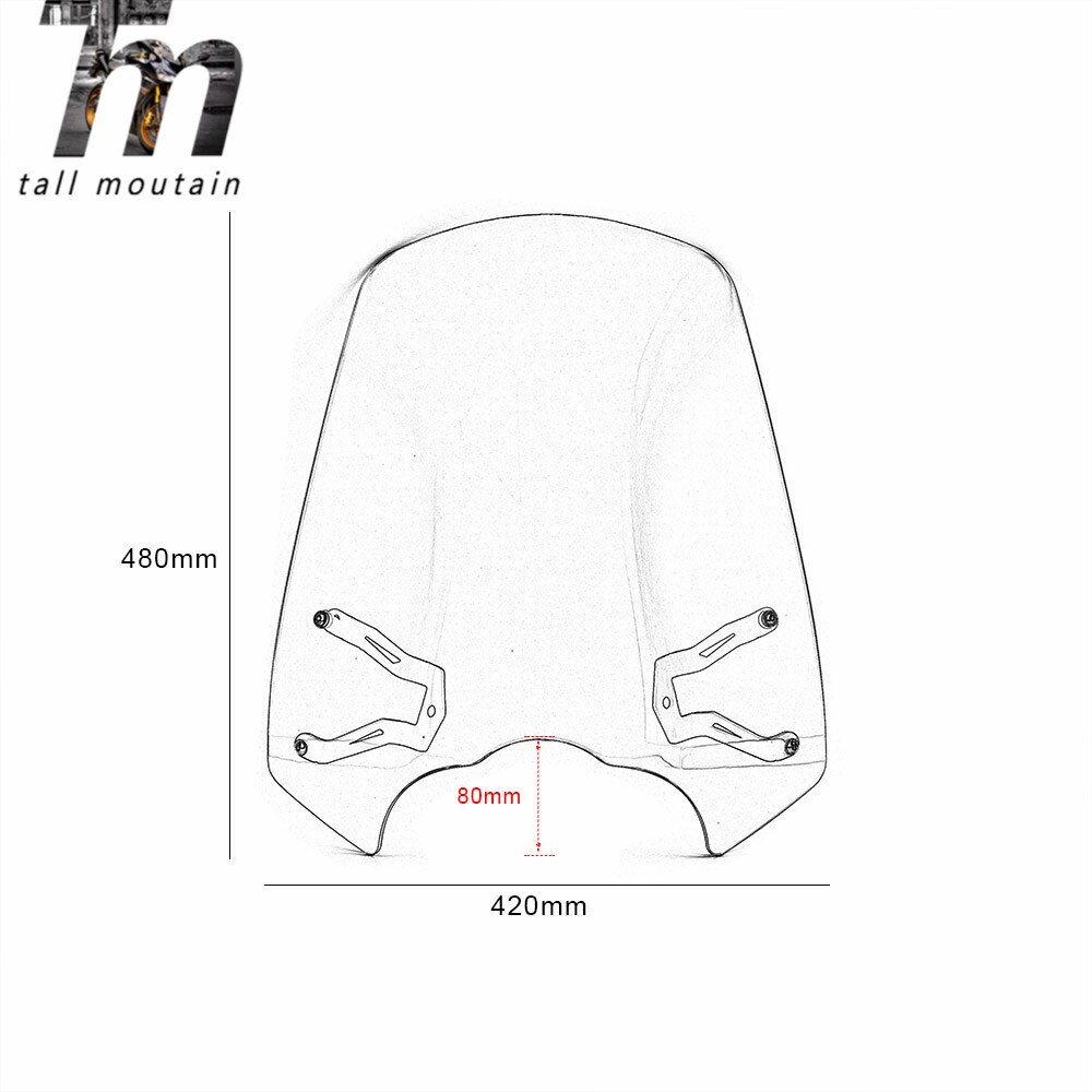 ABS Motorcycle Windscreen Windshield Protection Cover with Mounting Bracket For Kawasaki Vulcan S 650 EN650