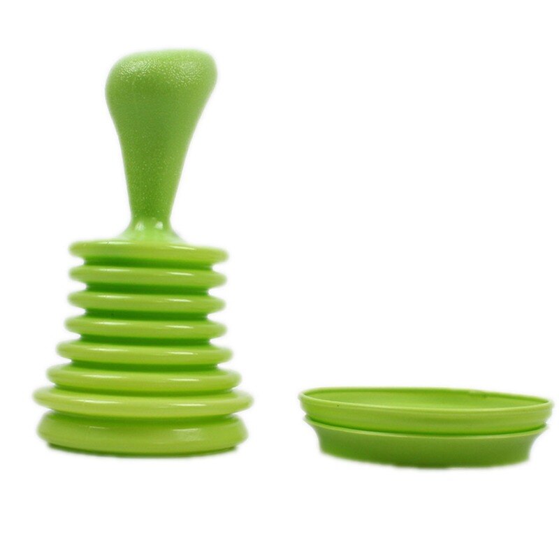 Toilet Drain Plungers Kitchen Rubber Sink Plunger Pipe-Cleaner Pipeline Dredger Household Sewer Suction Plug Bathroom Tools: green