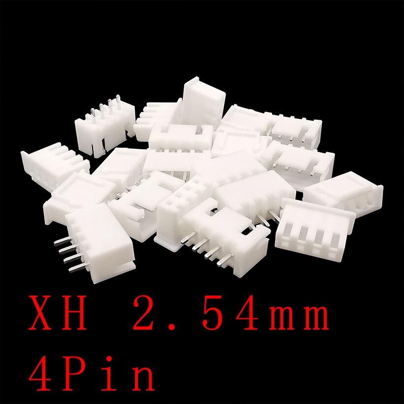 100Pcs XH2.54 4Pin Pitch 2.54Mm Jst Plastic Shell Terminals Connectors Man Vrouw Plug Socket Behuizing Pin Header Draad connector: Male Female 50Pairs