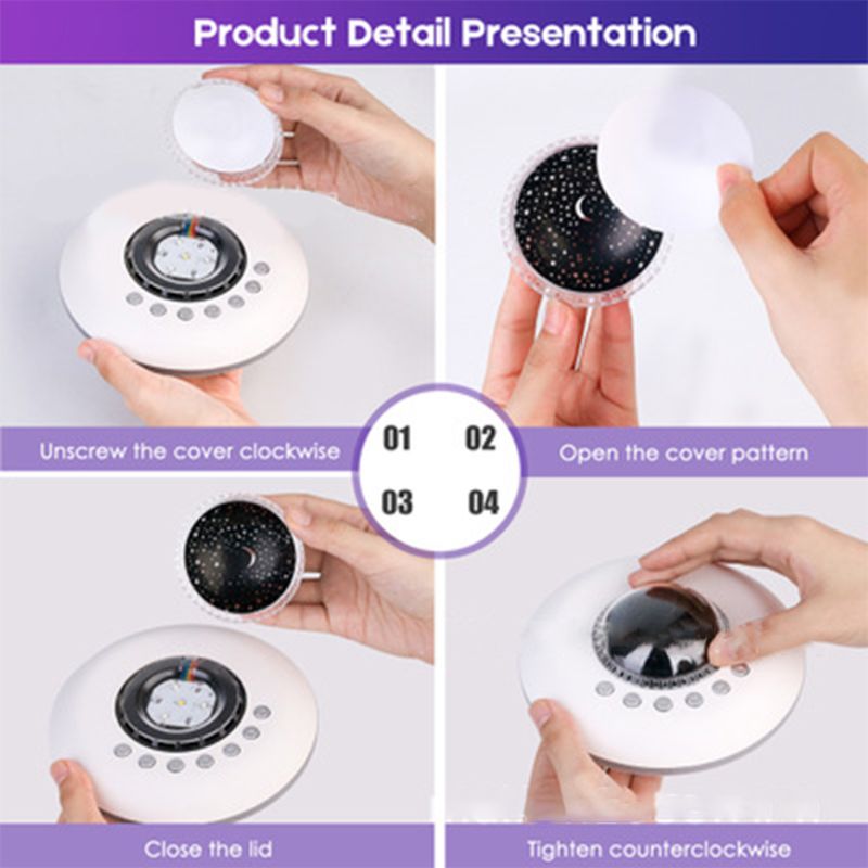 White Noise Machine Kids Baby Sleeping Nature Sound Therapy Star Projector Light For Kids Sleep