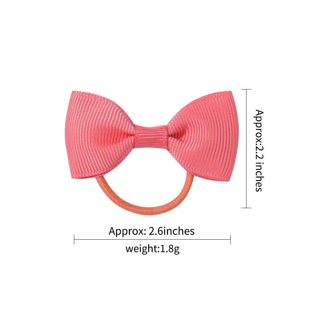20 unids/lote Mini lazos para el cabello de Color sólido, banda elástica para el cabello para niñas, diadema, cinta de grogrén, accesorios para el cabello para niños
