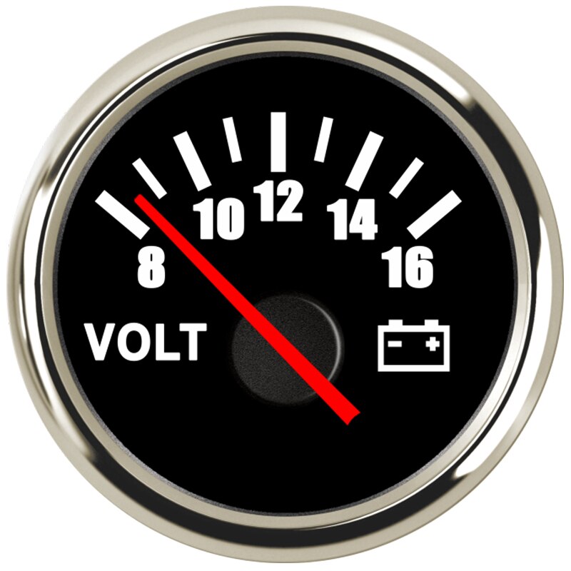 52mm voltímetro medidor de voltímetro 8-16 de 16-32 voltios auto indicadores de voltaje para la caravana, barco Marina 12V 24V RV Camper Accesorios