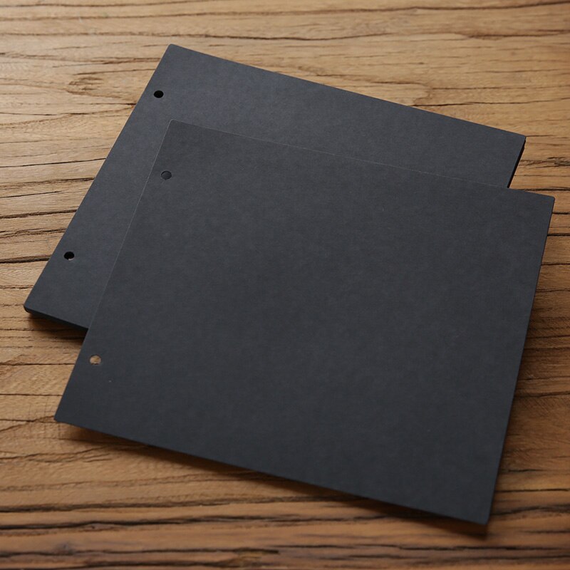 ANGWING 20Pages Blank/DIY Albums Photo Cover Loose-leaf/Wedding Photo Album Scrapbook Self Adhesive Scrapbook Album Case Binding: Page-20 Sheet Black