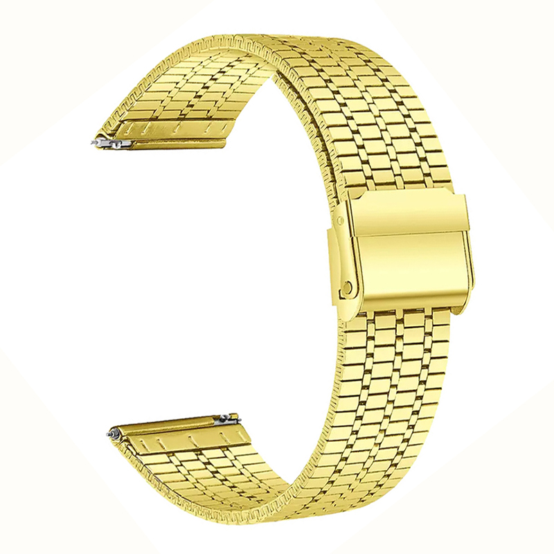 Correa de malla de 22mm para Huami Amazfit GTR 47mm Pace Stratos Bip 5 correa de reloj de acero inoxidable para Amazfit GTR 4 3 Pro 2 2e: Oro / 10 mm
