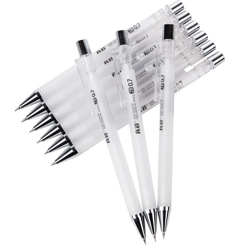 Lápices mecánicos de 0,5mm y 0,7mm, caja de 12 unidades, lápiz de dibujo automático, porta-mina para oficina y escuela, material de papelería