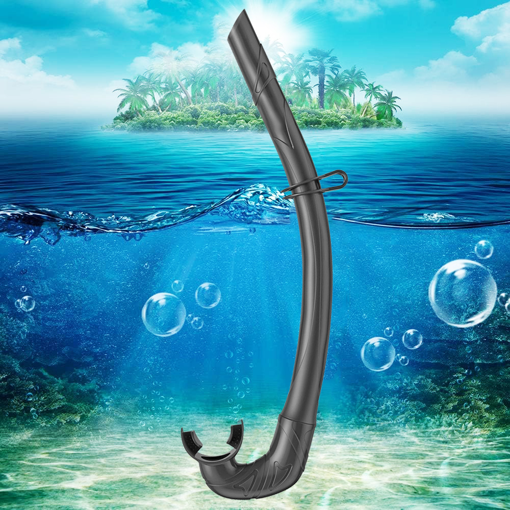 Weicher Silikon-Tauchschnorchel, tragbar, faltbar, leicht atmungsaktiv, nasse Tauchausrügestochen zum Freitauchen, Speerfischen, Schwimmen
