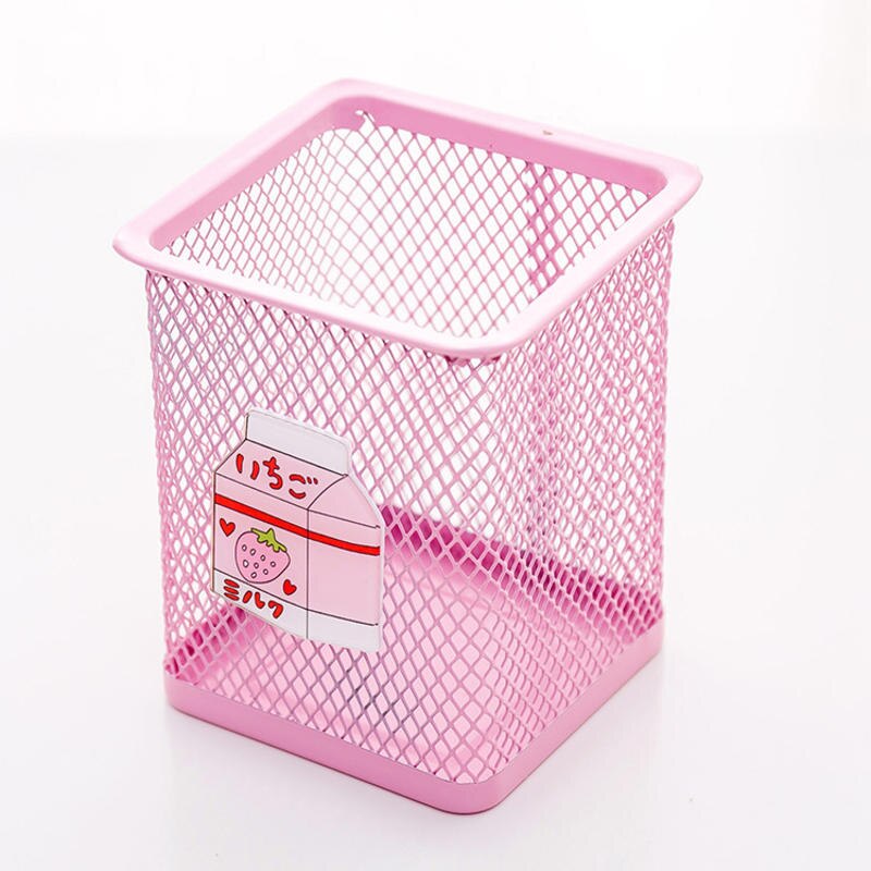 1 Pcs Lovely Pen Holder for Girls School Stationery Little Fairy Exclusive Pen Holder Pink Cute Debris Stationery Organizer: 07