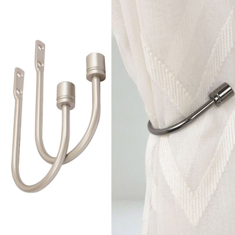 Metal Curtain Hold Backs Strong Arm Style Holdbacks Ties U-Shaped Drape Ties Q84D: S