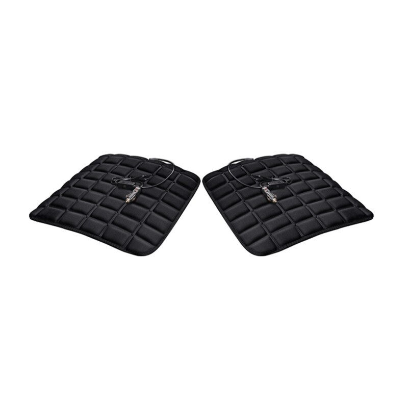 12V Baumwolle Auto Sitzheizung Kissen Sitz Wärmer Winter Haushalt Abdeckung Elektrische Heizung matt Winter Wärmer Autos Sitz Heizung: Schwarz 2Stck-Feuerzeug