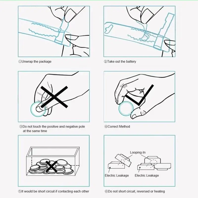 CR2032 Button Battery 3V Lithium Battery for Remote Control Calculator Watch Motherboard Car Key Button Cell Battery