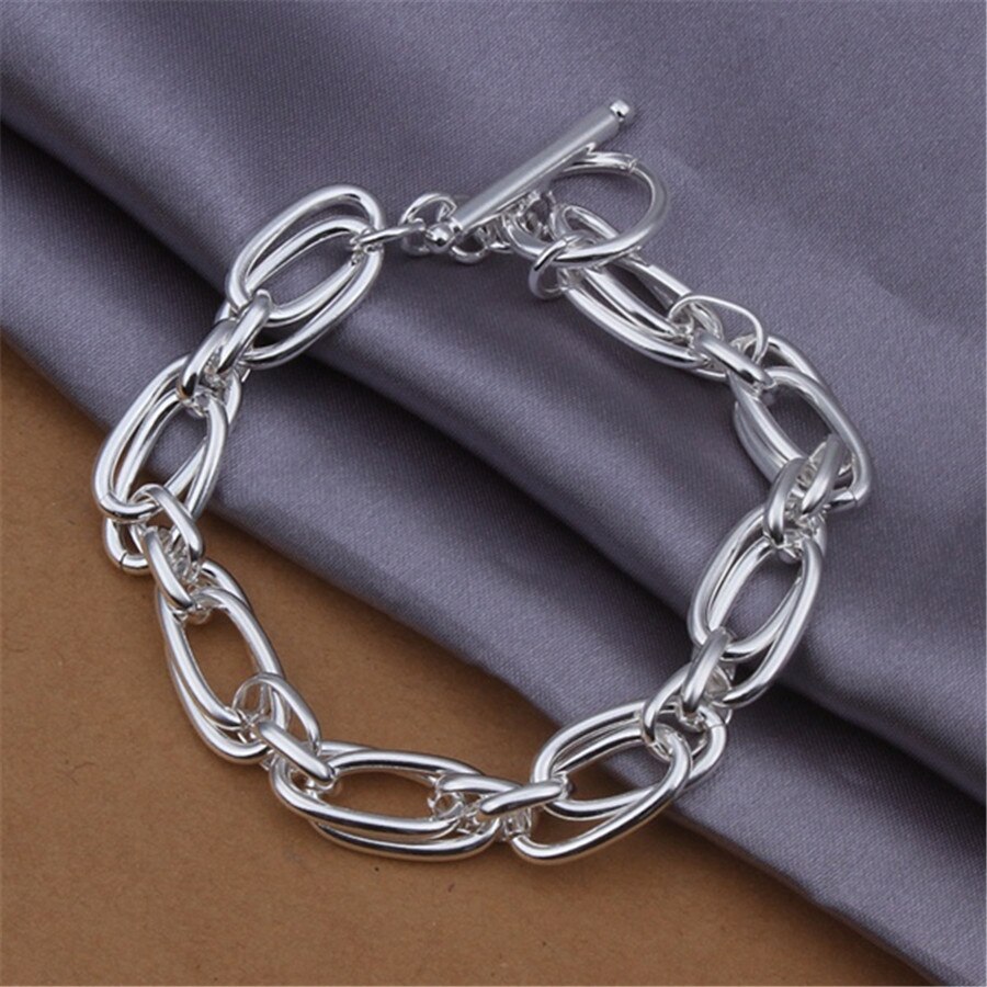 preis männer frauen kette silber farbe überzogen armbänder edle hochzeit partei schmuck Weihnachten JSHH320