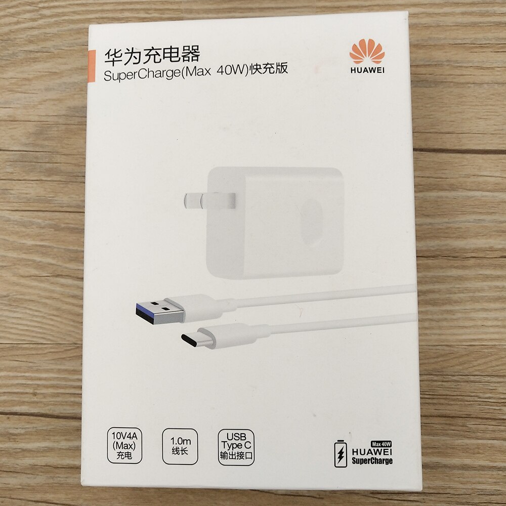 Originele Huawei 10V4A Supercharge Quick Charger Eu/Us Wall Adapter 5A Type C-Kabel Voor P30 P40 Pro mate 20 30 Pro Nova 6 7 7se 8