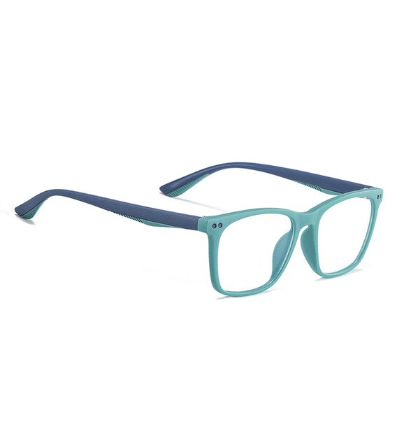 L.viscount brand firkantet blåt lys blokerende briller børn optiske børn dreng briller  tr90 fleksibel lyserød ramme diopter briller: Grøn