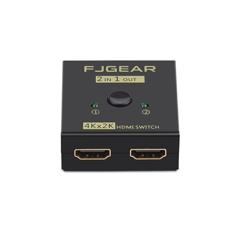 2 port hdmi bryterboksvelger 2 in 1 ut fordeler 1 in 2 ut  hd 4k datamaskin monitor toveis konvertering splitter