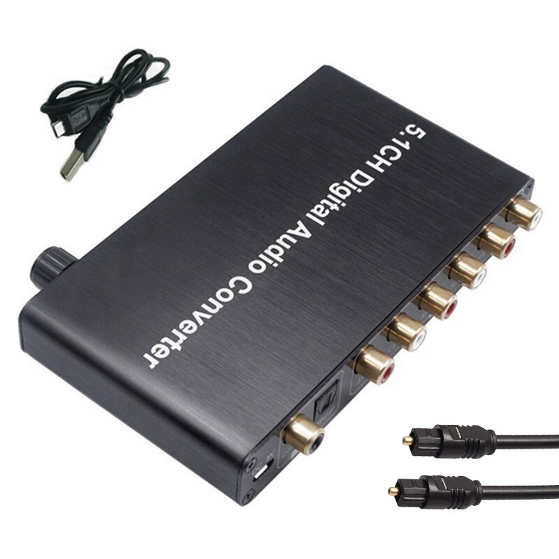 Convertidor de Audio Digital de 5,1 canales, decodificador DTS/Dolby AC3, entrada SPDIF a 5,1, SPDIF Coaxial a RCA: Default Title
