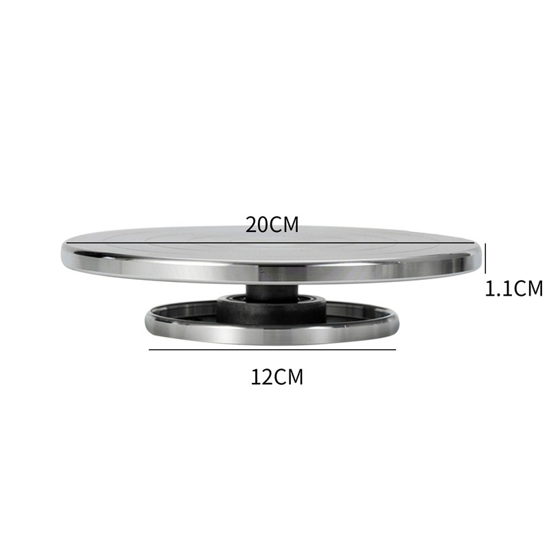 Double Face Use Aluminum Alloy Turntable For Ceramic Clay Sculpture Platform Pottery Wheel Lazy Susan Rotating Tools: 20cm