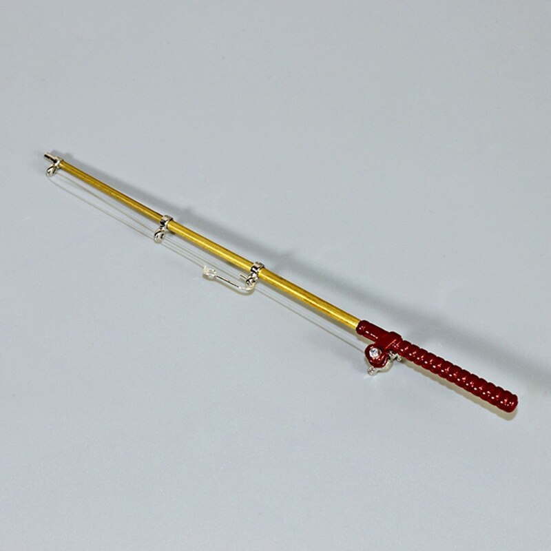 3Pcs Mini Fishing Set Fishing Net & Fishing Rod Decor Miniature Fishing Rod 40JC