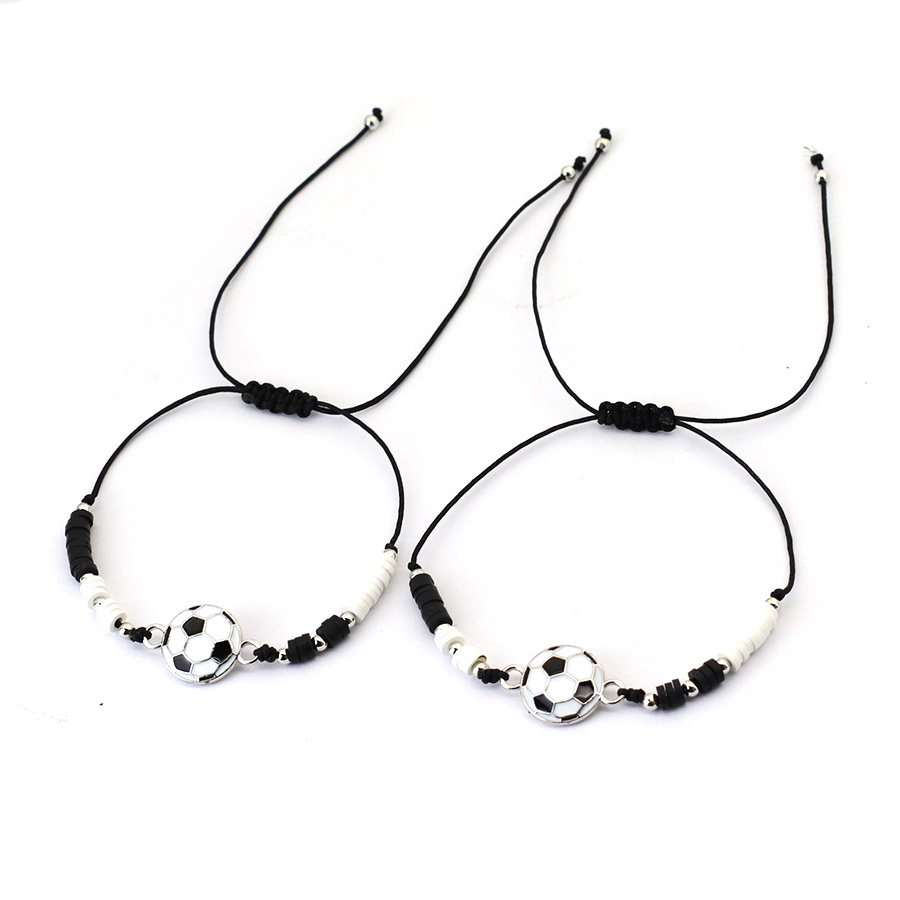 12 Teile/paket Männer FußBall Armbinde Handgemachte Weaven Poly Ton Armbinde Hand Zubehör Freundschaft Schnur Armbinde Pulseria