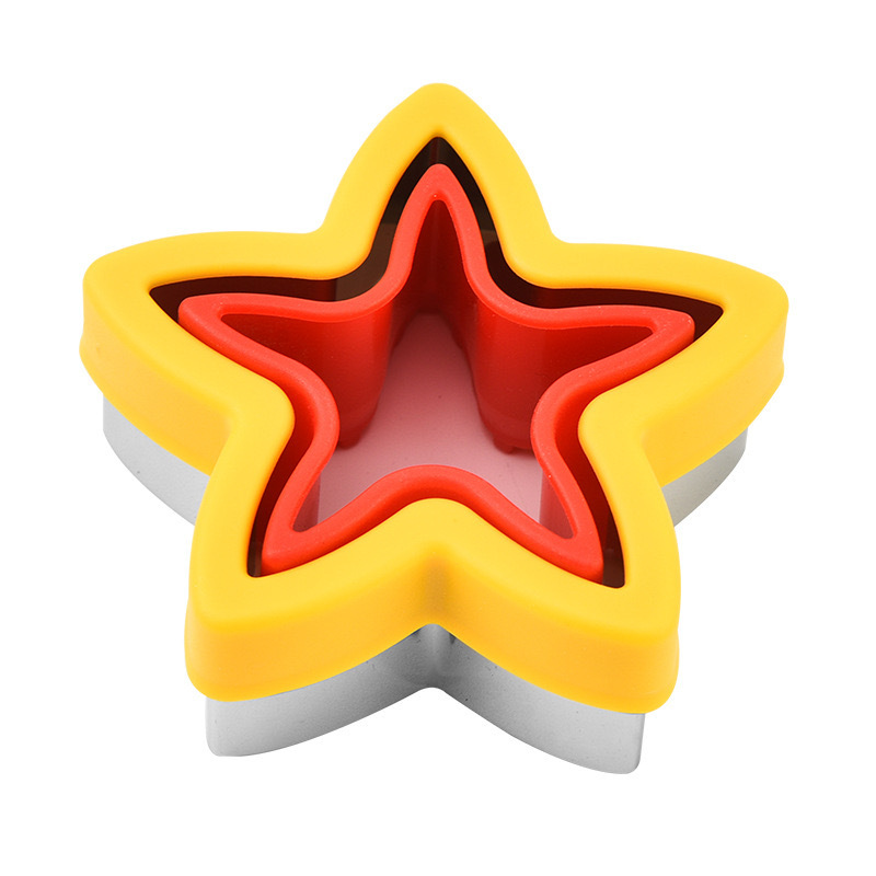 Máquina cortadora y selladora de sándwiches, cortadora de plástico para galletas, herramientas de cocina para el hogar, moldes para hornear, corte: Caqui oscuro