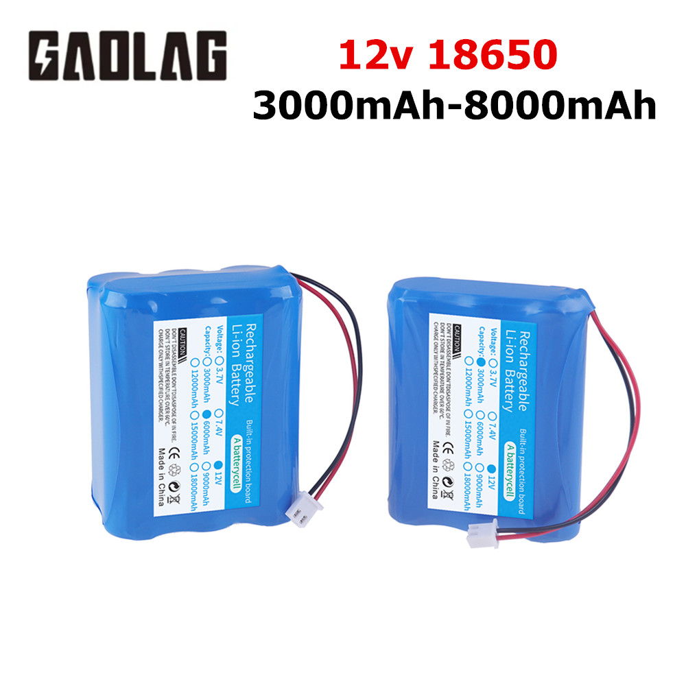 12V 3000mAh 8000/12,6 mAh Lithium-Ionen-Akku 3s 11,1 V V Akku für Monitor-UPS CCTV-Kamera-Akku