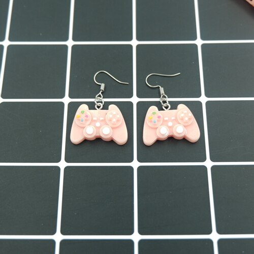 Pendientes Kawaii con controlador de Juego de Cámara para mujer y niña, pendiente para traje, estilo de , joyería,: 3