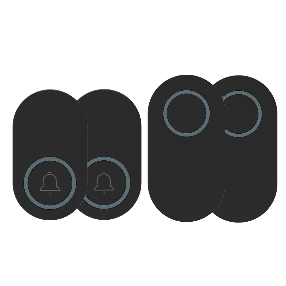 Wireless Doorbell Long-Distance 150M | 38 Melody | Safety Alarm CR2032 Battery Powered: Gold / UK