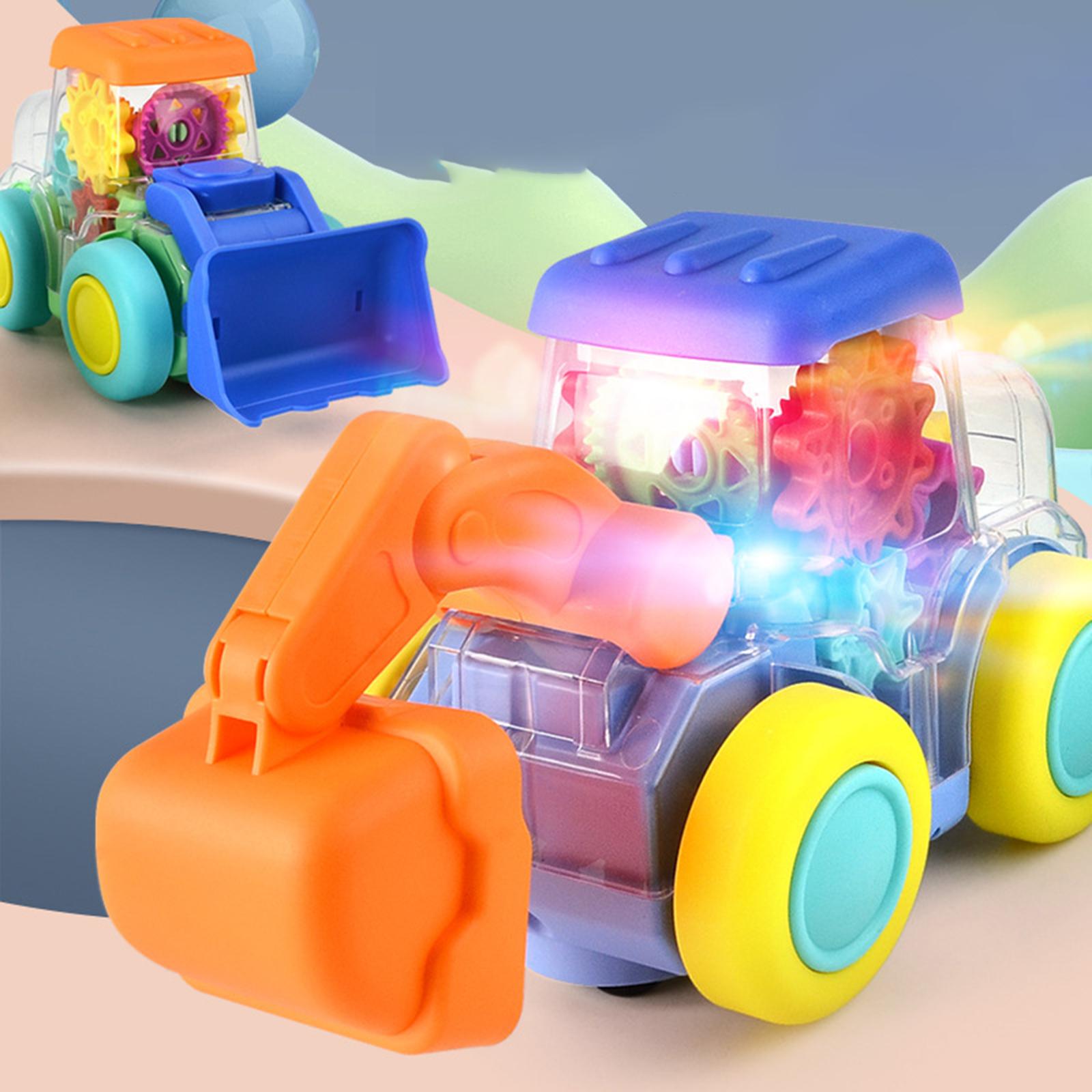 bunt transparent Ausrüstung elektrisch Spielzeug Lieferungen Motor- Fähigkeiten mechanisch Spielzeug lehrreich Trägheit Rad Bagger Jungen Mädchen Kinder