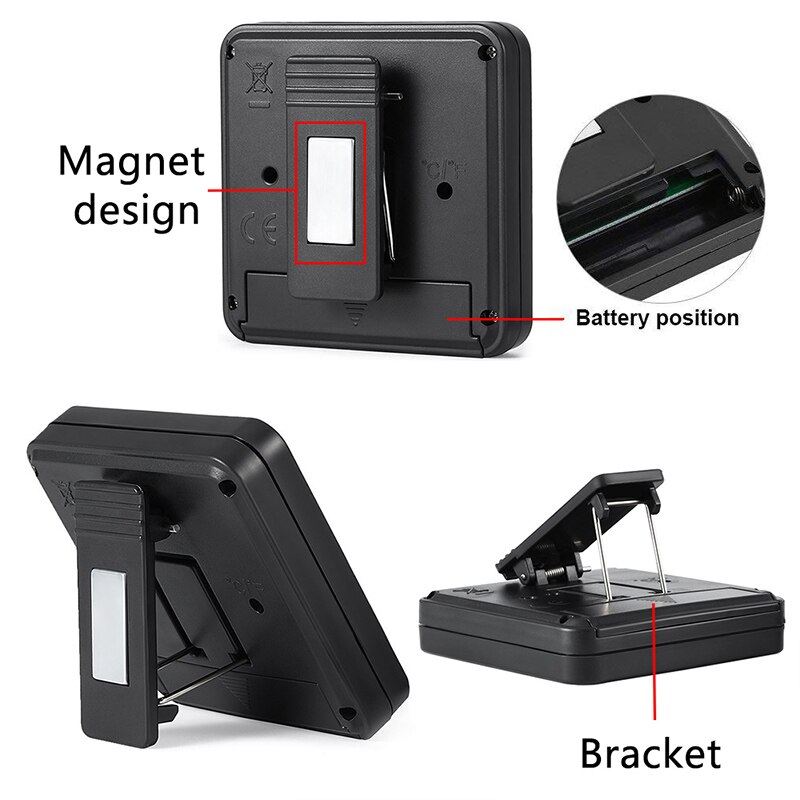 Electronic Thermometer Hygrometer Digital LCD Display Temp Humidity Monitor Meter For Egg Incubator Reptile Tanks