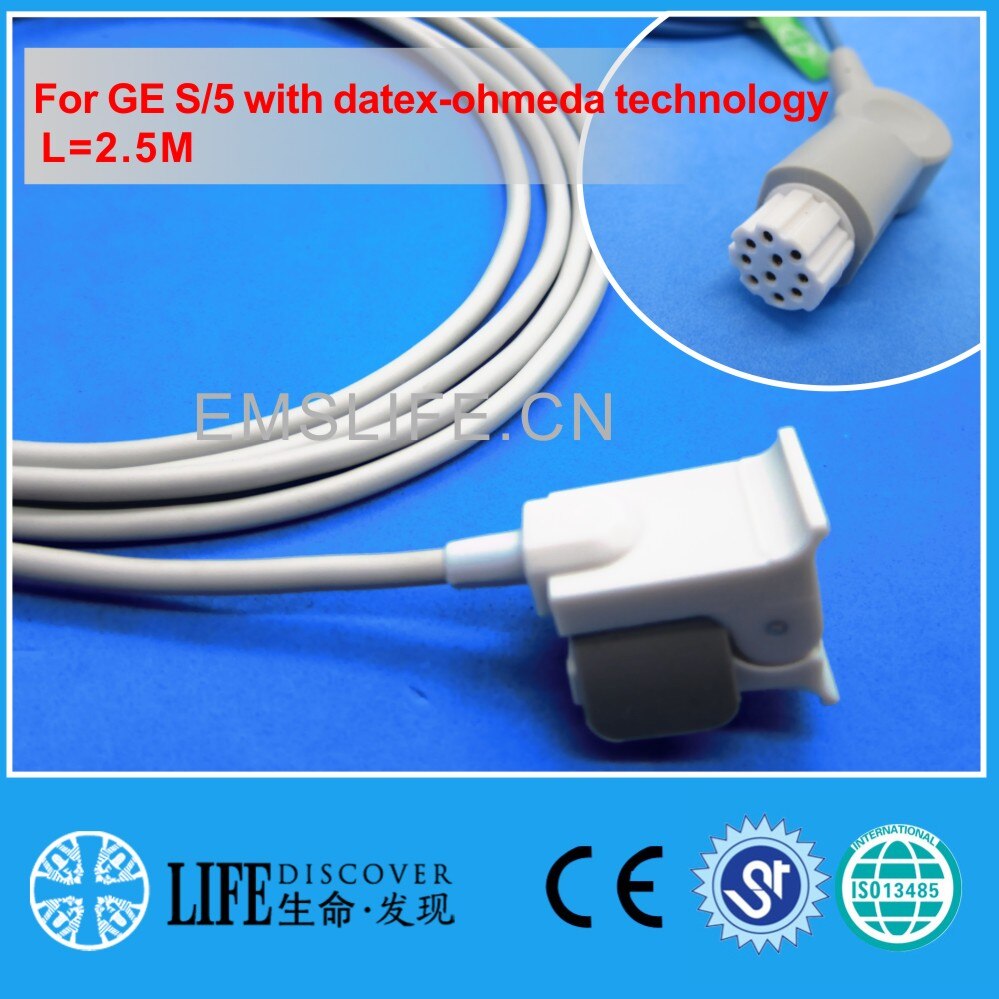 Lange Kabel Awt Volwassen Vinger Clip Spo2 Sensor Voor Ge S/5 Met Datex-Ohmeda Technologie: child Finger clip