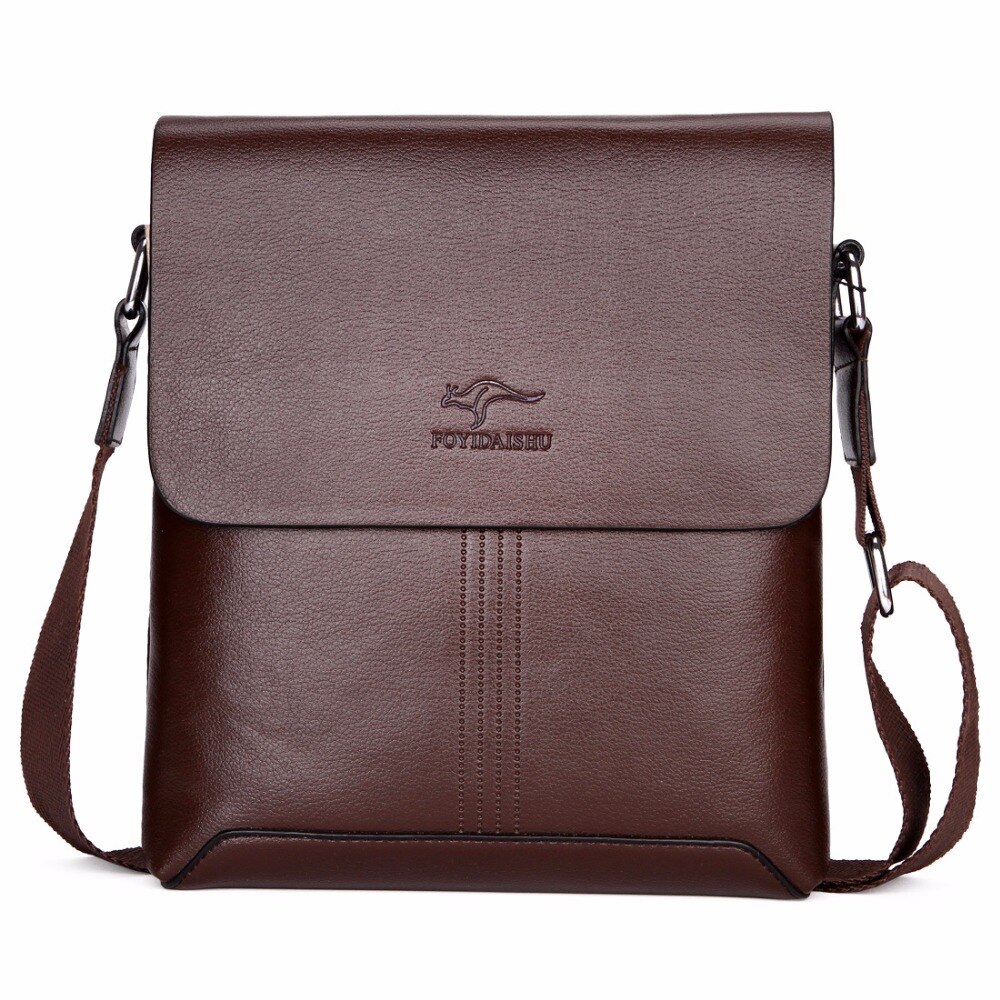 Famous Brand kangaroo PU Leather Men Messenger Bags Solid Men Shoulder Travel Bags Crossbody Men Handbags Casual Briefcase