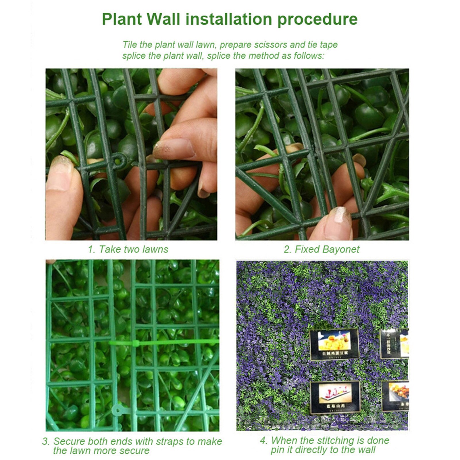 Artificial Plant Plastic Lawn Greening Plant Wall Plant Artificial Turf For Home Store Background False Outdoor Lawn Decoration